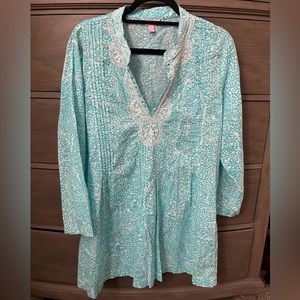**SOLD** XL Lilly Pulitzer Sarasota tunic style top with beaded detail. EUC.